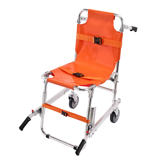 350Lbs EMS Stair Climbing Chair Foldable Stair Wheelchair Ambulance Firefighter Evacuation Use for Elderly Disabled