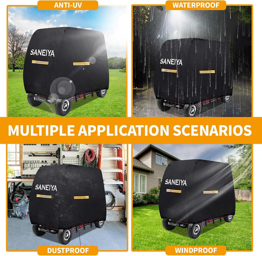 Mobility Scooter Covers for outside Storage, 420D Oxford Fabric Scooter Rain Cover Waterproof, Elastic Strap and Reflective Strips, 3 Buckles with Storage Bag (144 * 68 * 99Cm)