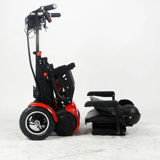 Foldable 4-Wheel Mobility Scooter with Basket — 500W Dual Motor