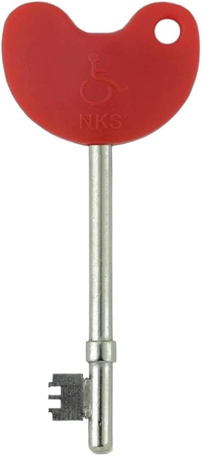 NKS Radar Key with Easy Grip for Disabled Access | Red Plastic Head with Braille, Steel Key – Unlocks 10000+ Secure Toilets across UK