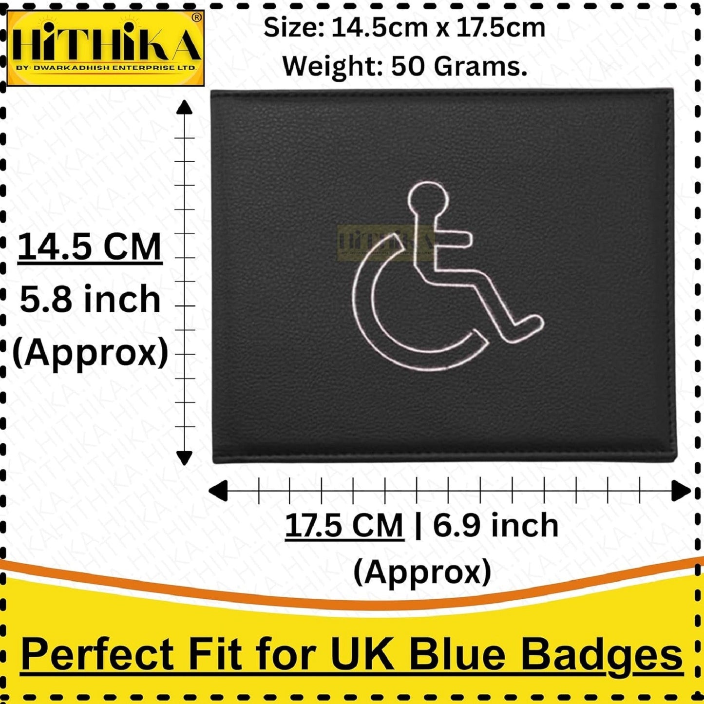Soft Leather Disabled Blue Badge Holder with Timer Wallet – Secured Disability