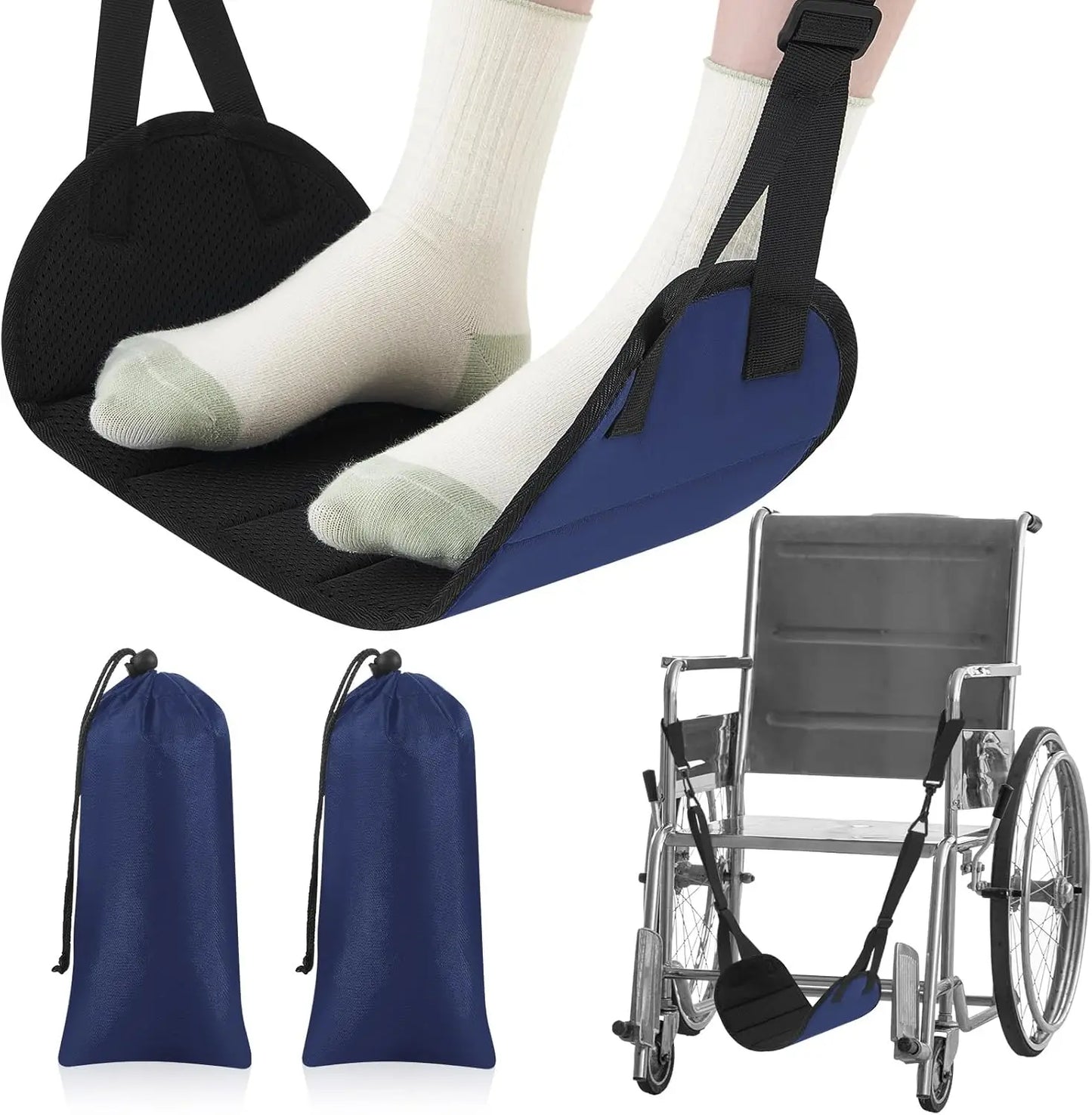 2 Pcs Wheelchair Leg Rest Footrest Hammock Adjustable Footrest Hanging Foot Sling Wheelchair Accessories for Foot Rest Replaceme