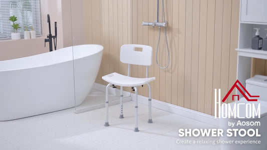 Bath Chair Shower Stool Safety Seat Bathroom Adjustable Positions Elderly Aids