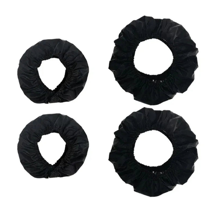 Wheelchair wheel covers for clean indoor travel