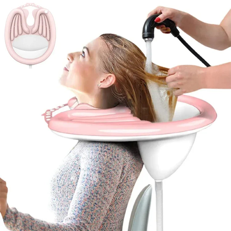 Inflatable Hair Washing Basin Portable PVC Foldable Shampoo Basin for Pregnant Women Elderly Patient Quickly Inflated Deflated
