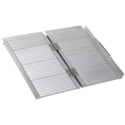 HOMCOM 2Ft Aluminium Folding Wheelchair Ramp Equipment Mobility Suitcase