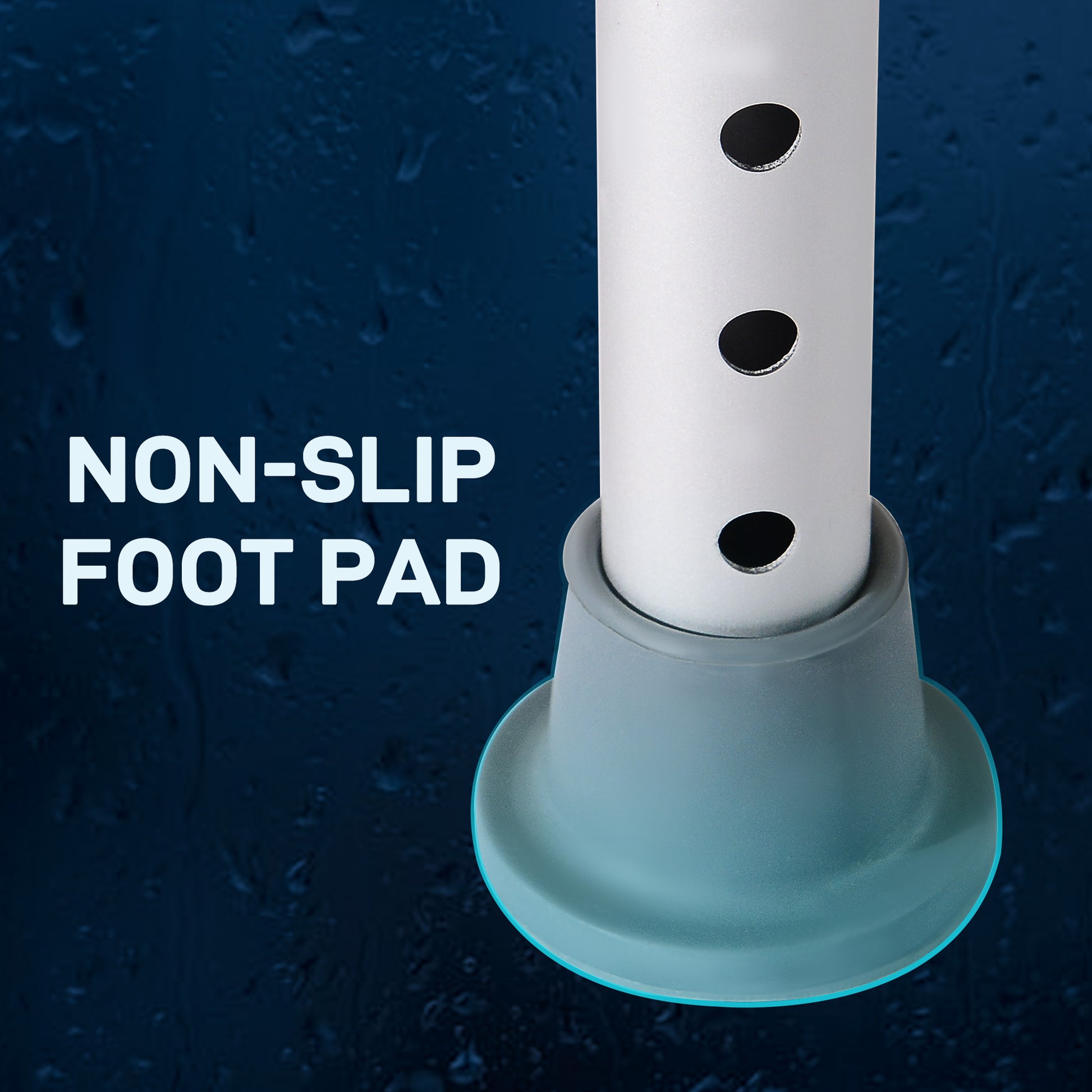 Height Adjustable Shower Stool W/ Non-Slip Foot Pads for Elderly Disabled