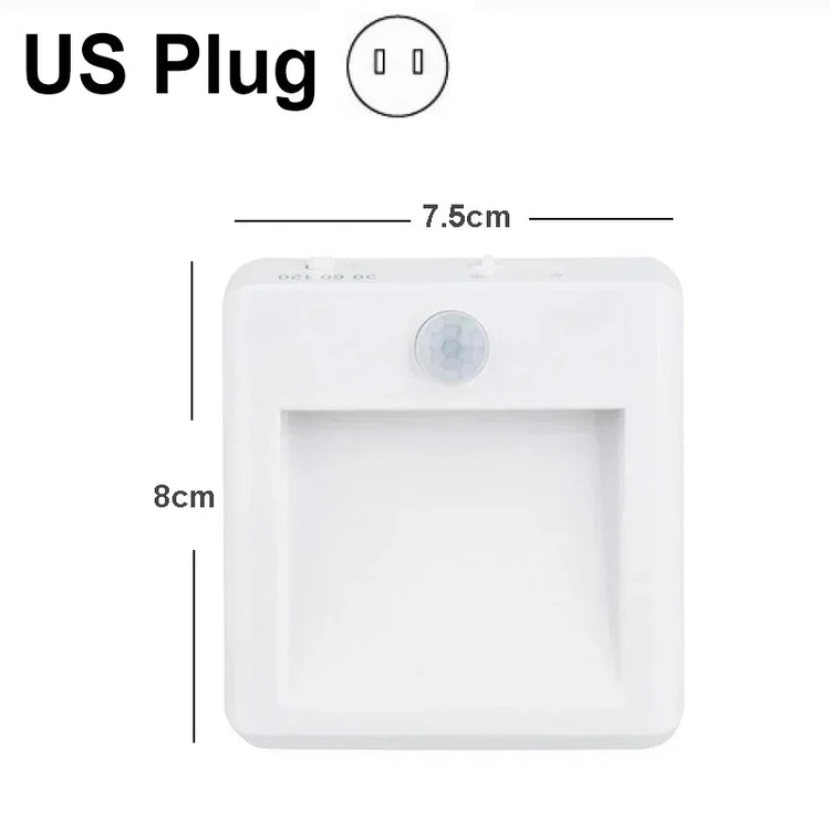 EU US UK AU Plug LED Motion Sensor Night Lights Living Room Auto Dusk Dawn Wireless Warm White Cabinet Lamp Decor Lighting