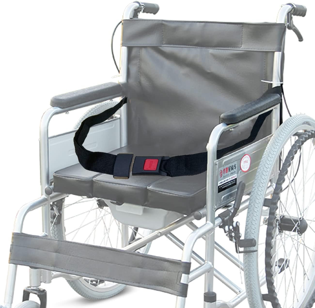 Wheelchair Seat Belt for Elderly & Disabled - Electric Scooters Replacement Band Accessory, Adjustable up to 45"L