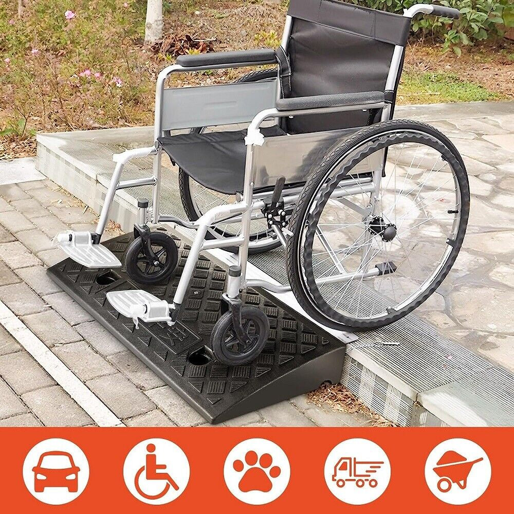 Universal Heavy-Duty Rubber Vehicle Slope Ramp for Cars and Bikes
