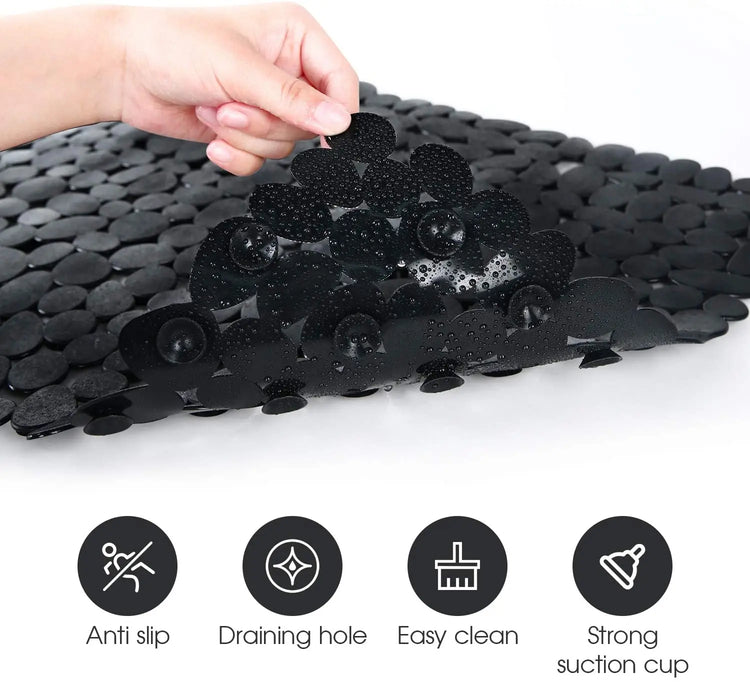 Non-Slip PVC Bathroom Mat with Suction Cups for Safety Waterproof Slip-Resistant Bathroom Floor Shower Mats Bathtub beside Mat