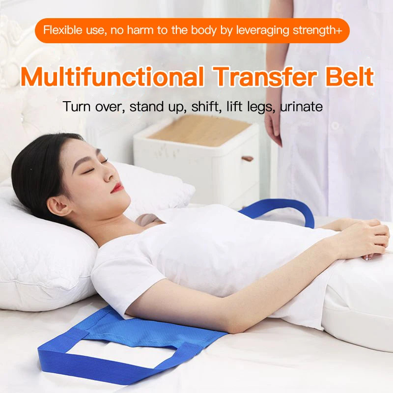 Elderly Disabled Transfer Belt Bed Nursing Shift Pad Turn over Auxiliary Belt Bedridden Patient Transport Carrying Mobile Belt