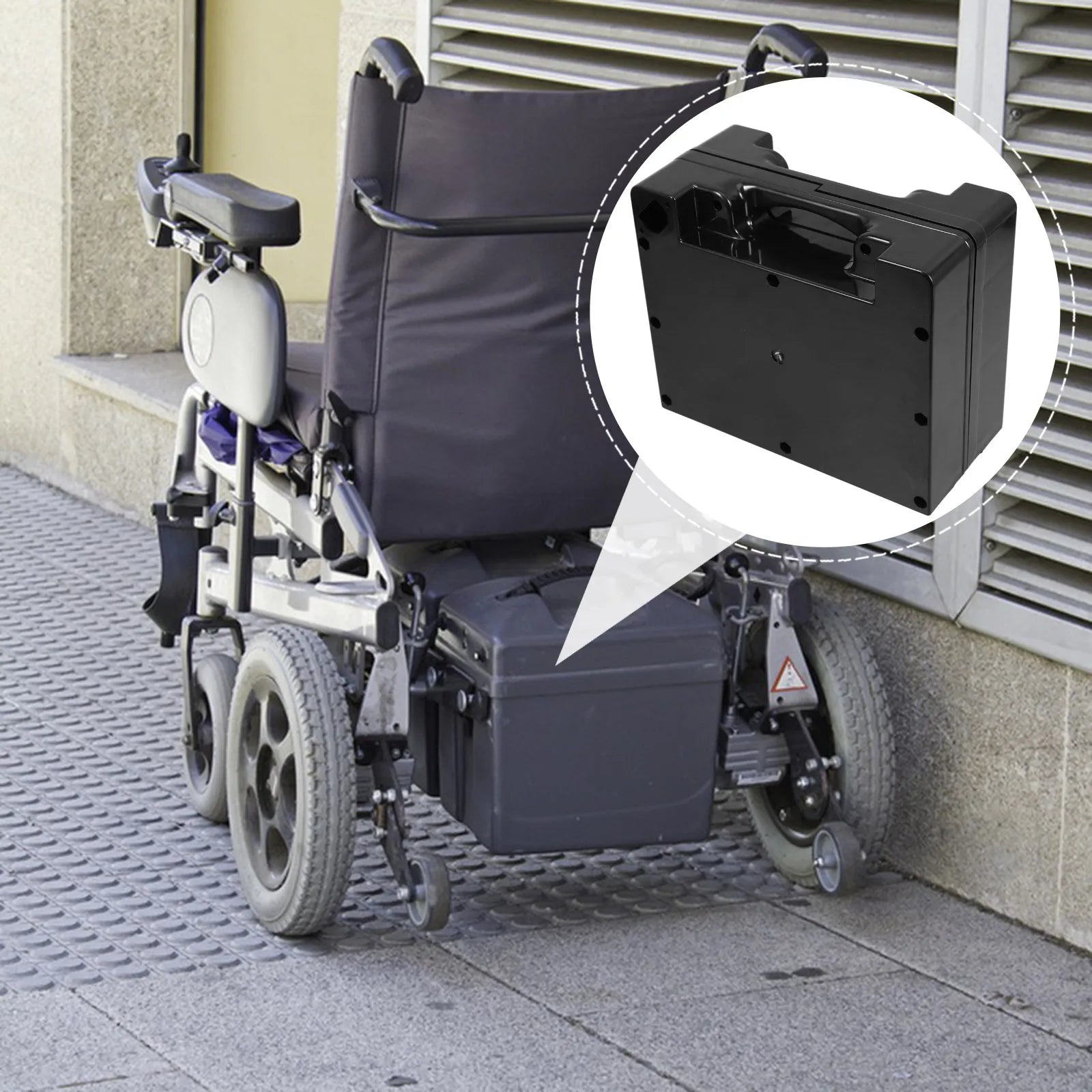 Plastic Wheelchair Container 24V Ready Fits Two 12V 12Ah Batteries Efficient Organization Robust Build for Power And