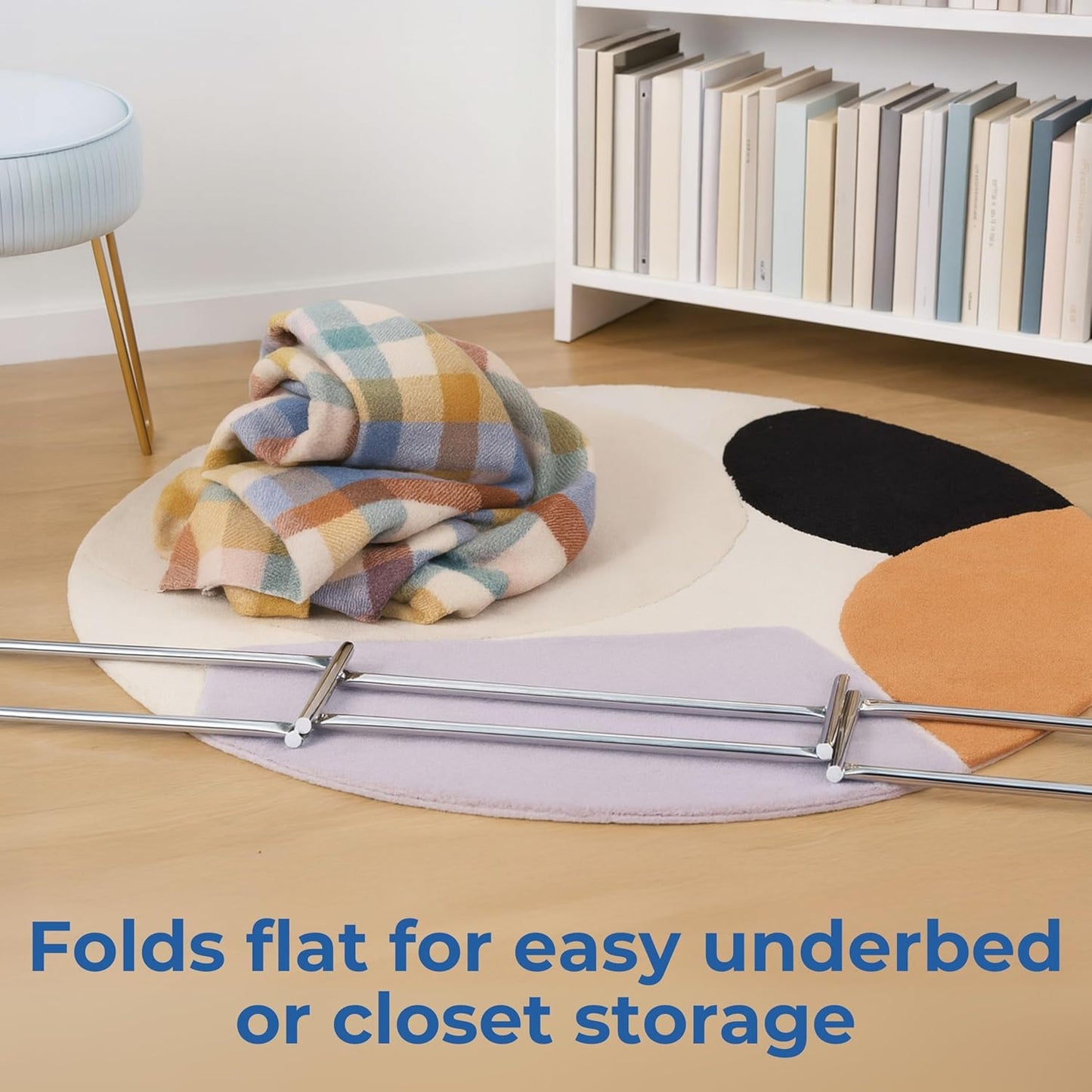 Chrome Folding Bed Cradle Assist, Holds Bedclothes off Legs, Feet, Knees, and Pressure Sores, Holds Sheets, Blankets and Covers Weight While Sleeping or Resting, for Elderly, Injured, Disabled
