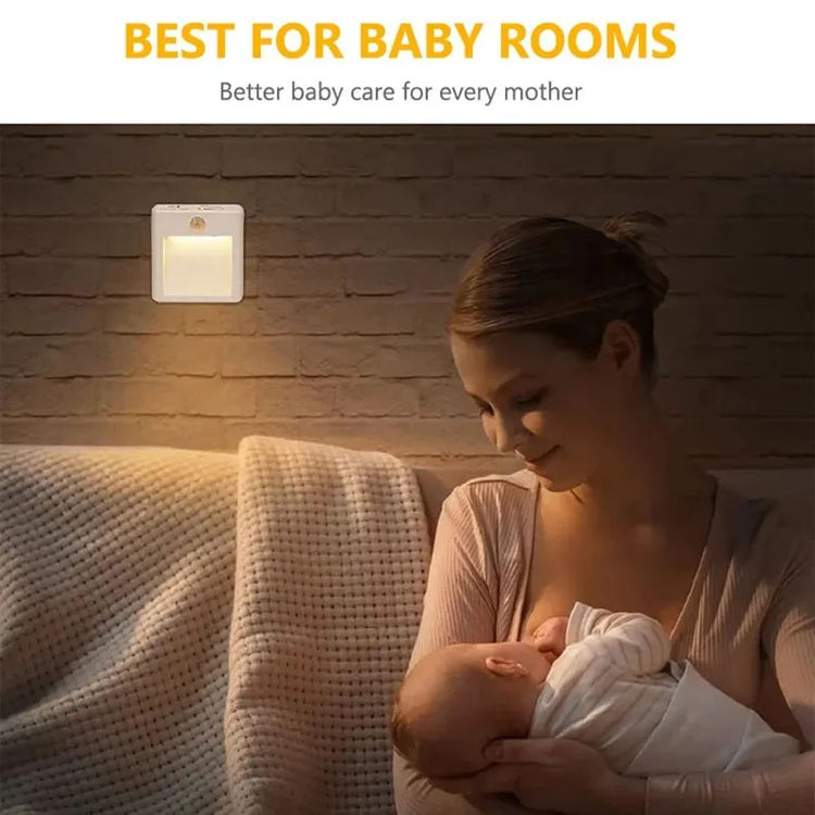 EU US UK AU Plug LED Motion Sensor Night Lights Living Room Auto Dusk Dawn Wireless Warm White Cabinet Lamp Decor Lighting