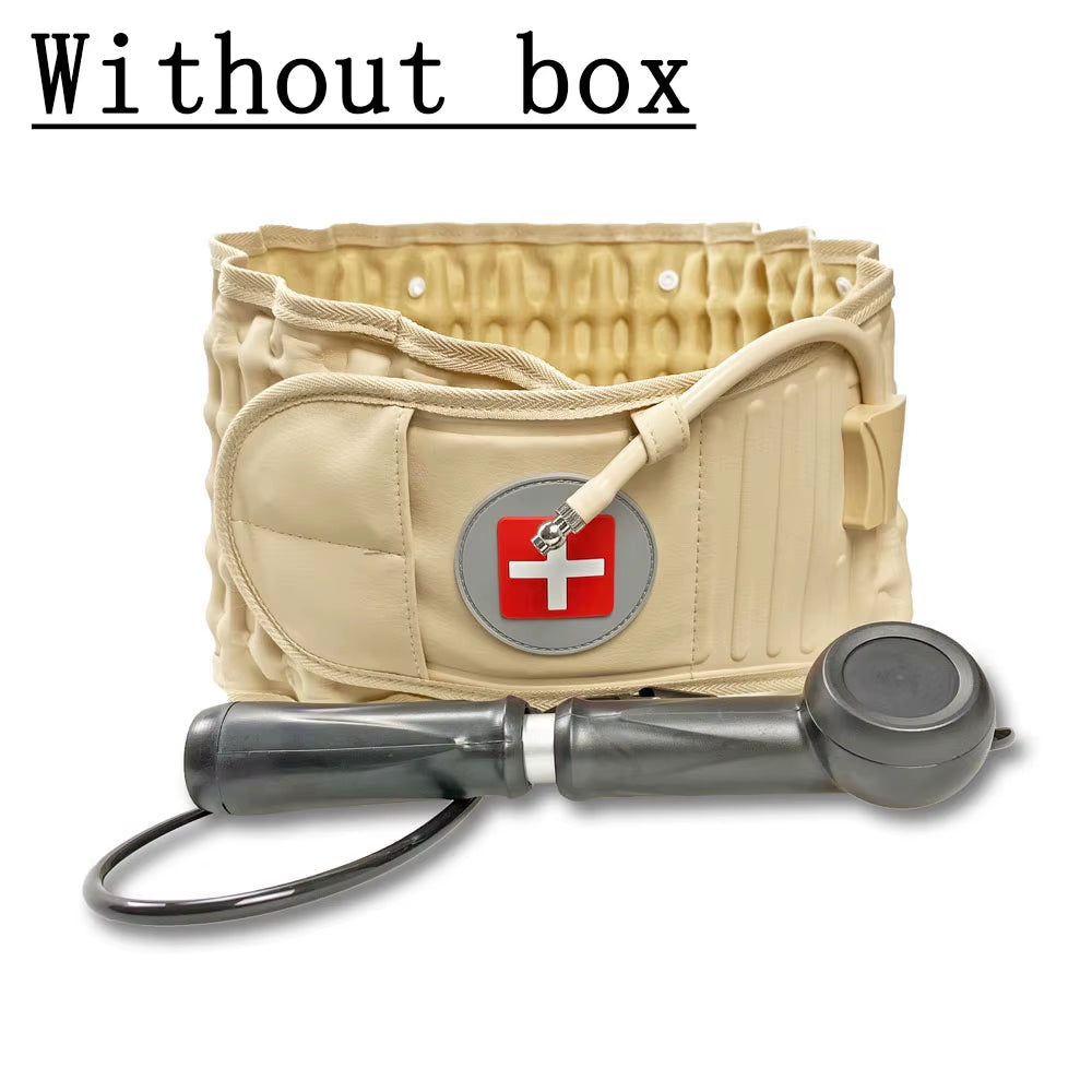 Back Decompression Lumbar Support Belt Waist Air Traction Brace Spinal Back Relief Belt Backache Pain Release Massager