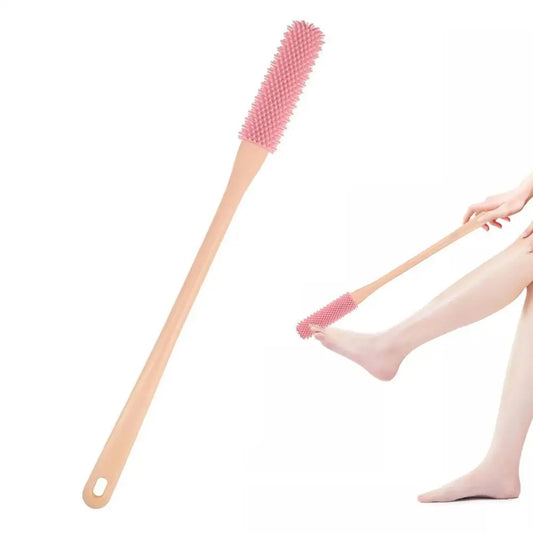 Silicone Toe Cleaning Brush Foot Scrubber for Seniors Elderly with Long Handle Shower Gap Brush between Toes Elderly Care