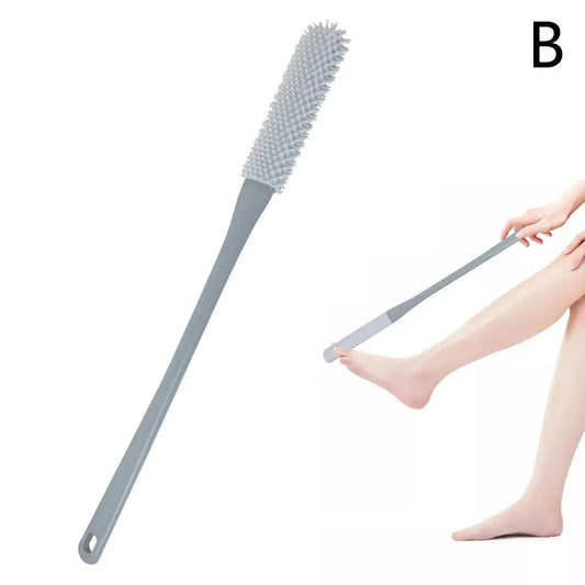 Silicone Toe Cleaning Brush Foot Scrubber for Seniors Elderly with Long Handle Shower Gap Brush between Toes Elderly Care