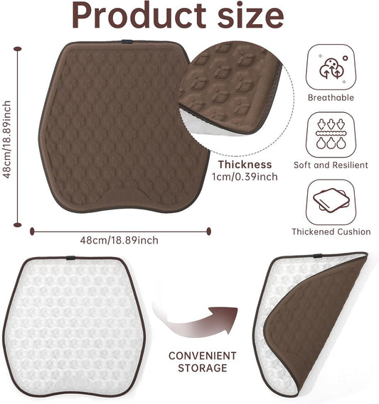 3D Honeycomb Gel Seat Cushion for Office Chair & Car Seat, 48X48Cm Cooling Pressure Relief Cushion with Breathable Support for Wheelchair Bench and Home Use