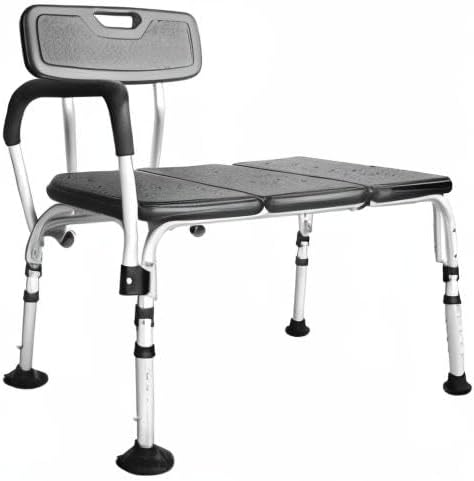 Bath Transfer Bench, Seat for Elderly and Disabled, Black