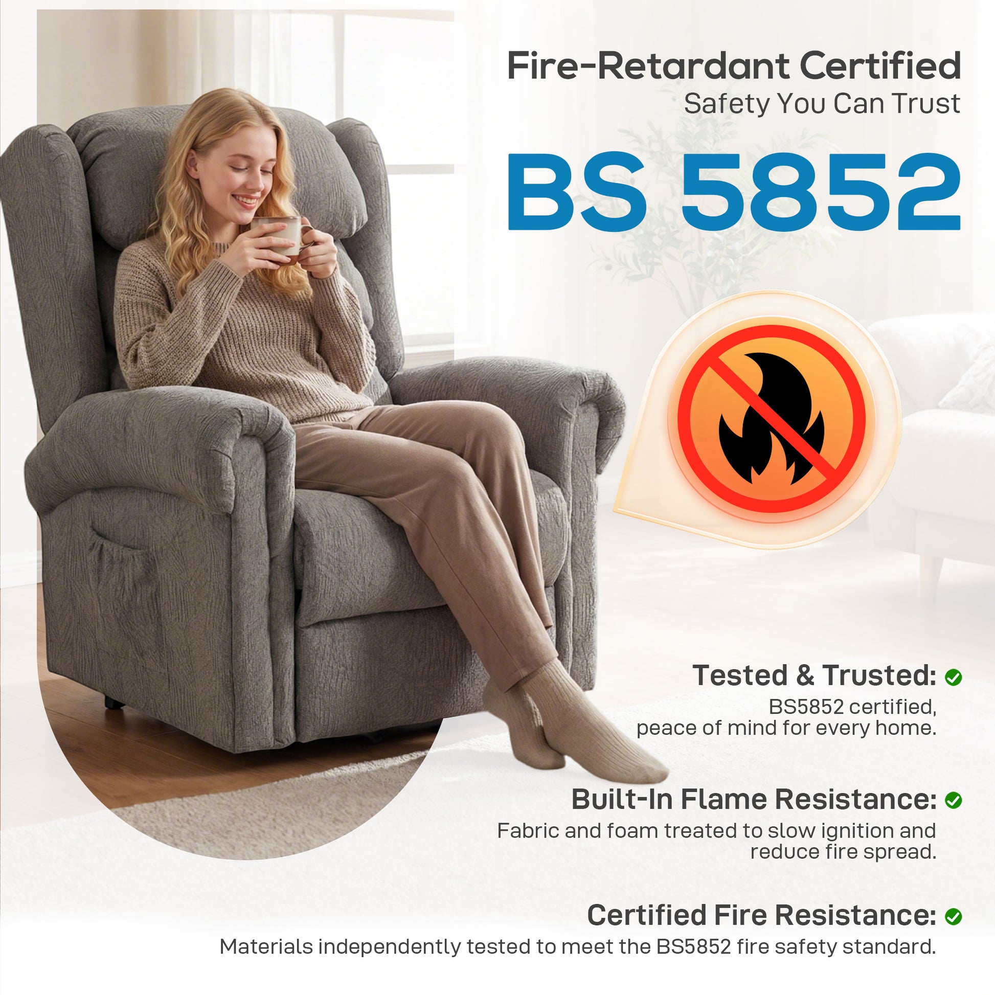 Power Lift Recliner Chair with Remote Control for Elderly