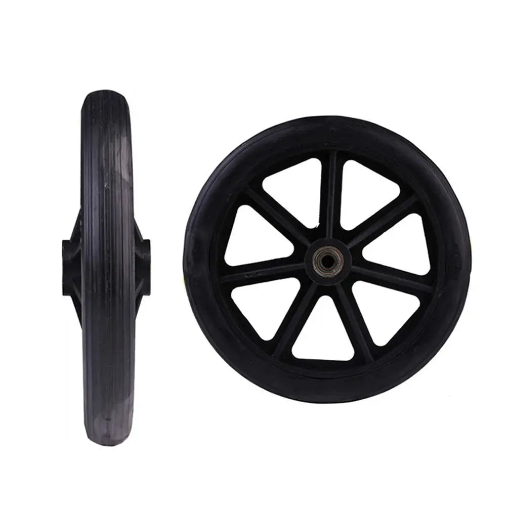 Heavy-Duty Flexible Solid Tire Replacement Wheels for Wheelchairs - Available in 6, 7, and 8 Inches