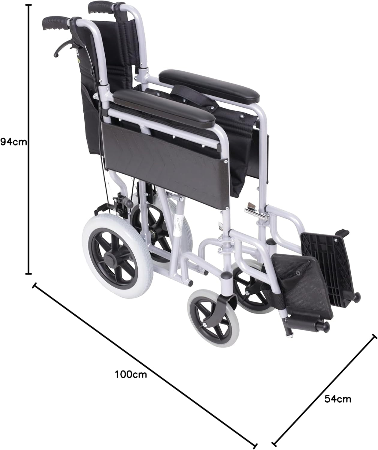 AMW004  Lightweight Aluminum Folding Transit Travel Wheelchair Net Carry Weight Only 11Kg