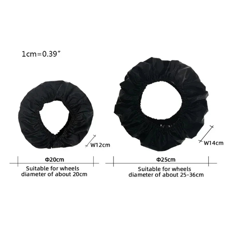Set of 2 Dustproof Wheel Covers for Baby Strollers - Oxford Cloth Tire Protectors for Infant Pushchairs and Prams