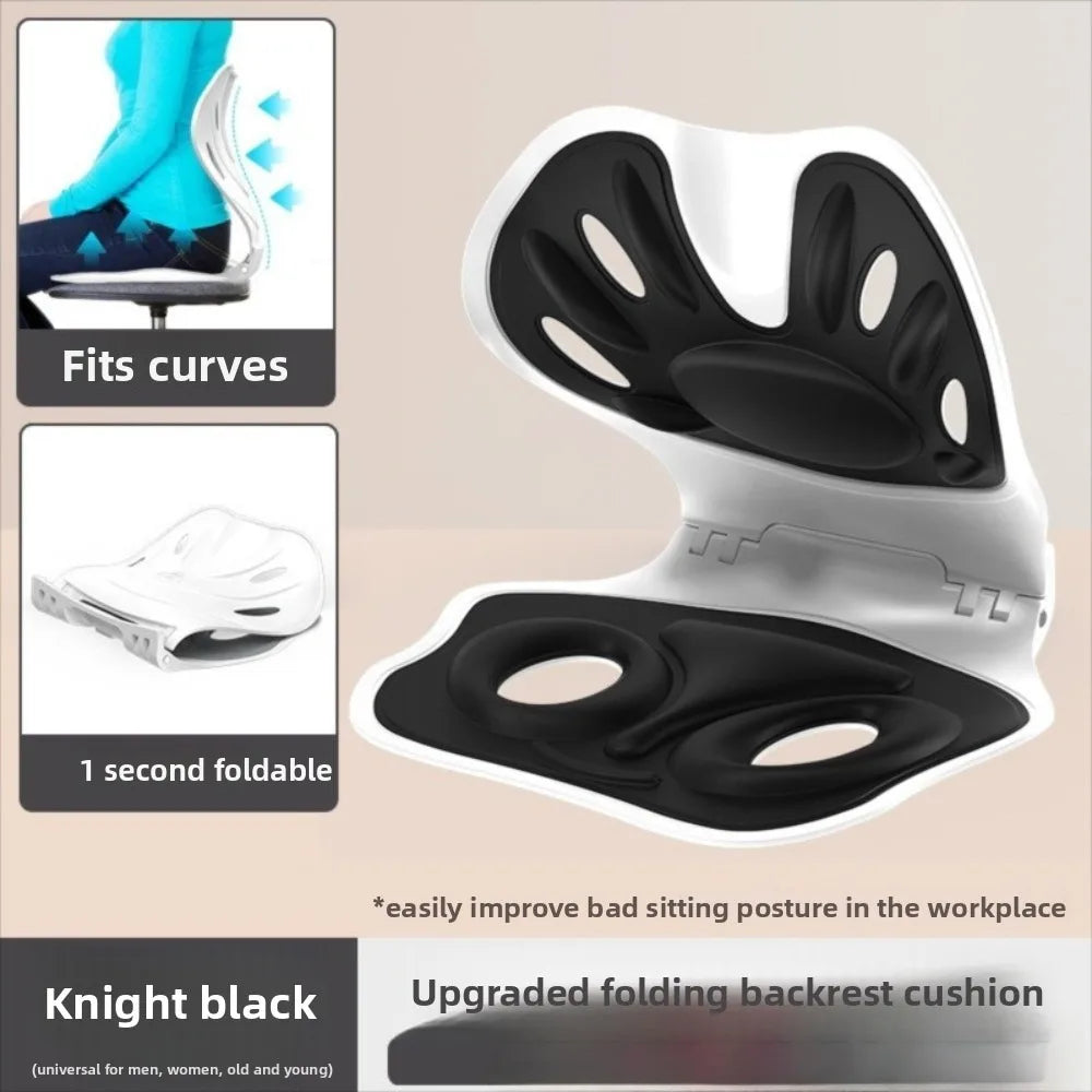 Foldable Back Support Cushion - Soft, Breathable, and Lightweight Posture Correction for Enhanced Comfort