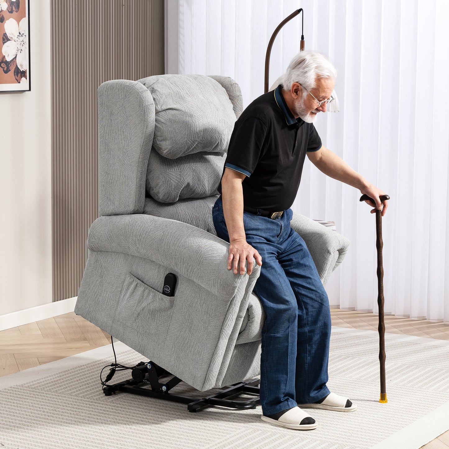 Power Lift Recliner Chair with Remote Control for Elderly