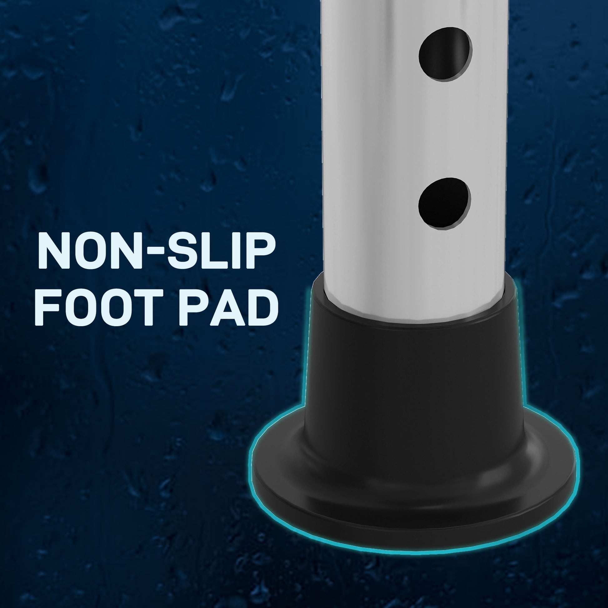 Height Adjustable Shower Stool W/ Non-Slip Foot Pads for Elderly Disabled
