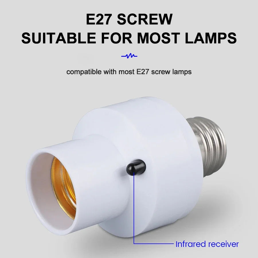 Infrared Smart Convertible LED Lampholder E27 AC85-265V with IR Remote Control Lazy People Must Have Convenience