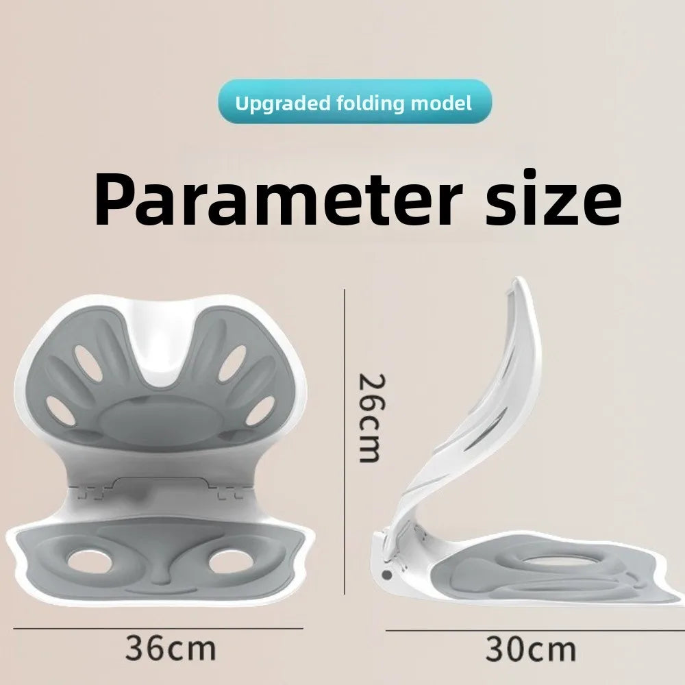 Foldable Back Support Cushion - Soft, Breathable, and Lightweight Posture Correction for Enhanced Comfort
