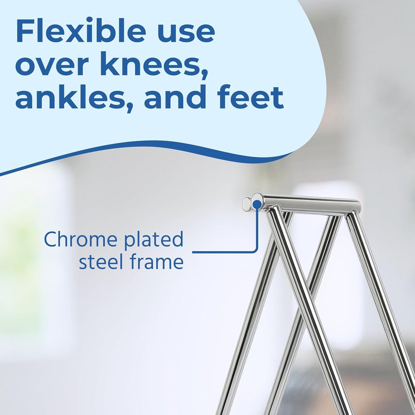 Chrome Folding Bed Cradle Assist, Holds Bedclothes off Legs, Feet, Knees, and Pressure Sores, Holds Sheets, Blankets and Covers Weight While Sleeping or Resting, for Elderly, Injured, Disabled