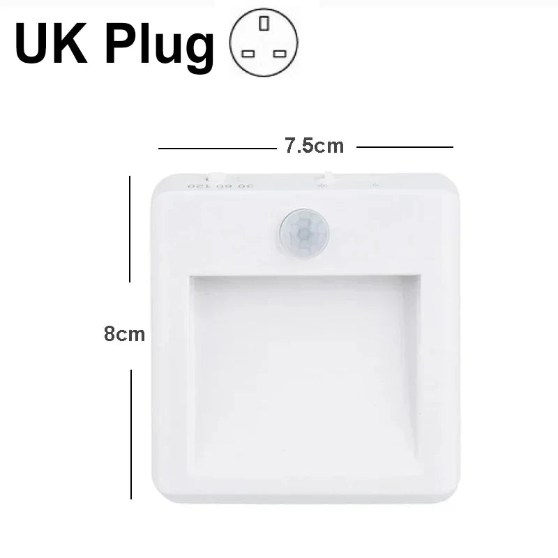 EU US UK AU Plug LED Motion Sensor Night Lights Living Room Auto Dusk Dawn Wireless Warm White Cabinet Lamp Decor Lighting