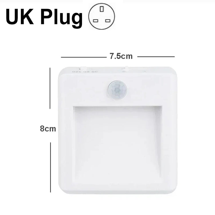 EU US UK AU Plug LED Motion Sensor Night Lights Living Room Auto Dusk Dawn Wireless Warm White Cabinet Lamp Decor Lighting