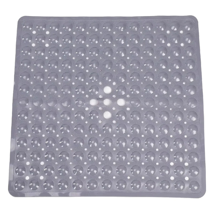 Square Bath Mat, Non-Slip Bath Mat with Suction Cups, Bath Mat, Drainage Holes, Machine Washable