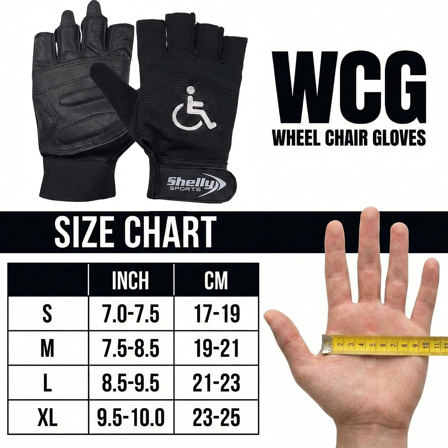 Wheelchair Gloves Real Leather Palm Gloves Mobility Padded Gloves Breathable, Fingerless Bike Gloves with Anti-Slip Grip Lightweight Cycling Gloves, Multicolor, M