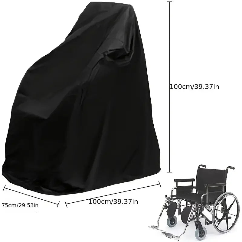 1Pcs 210D Durable Heavy-Duty Electric Wheelchair Cover - All-Weather Protection, UV Shield, Windproof, Snowproof