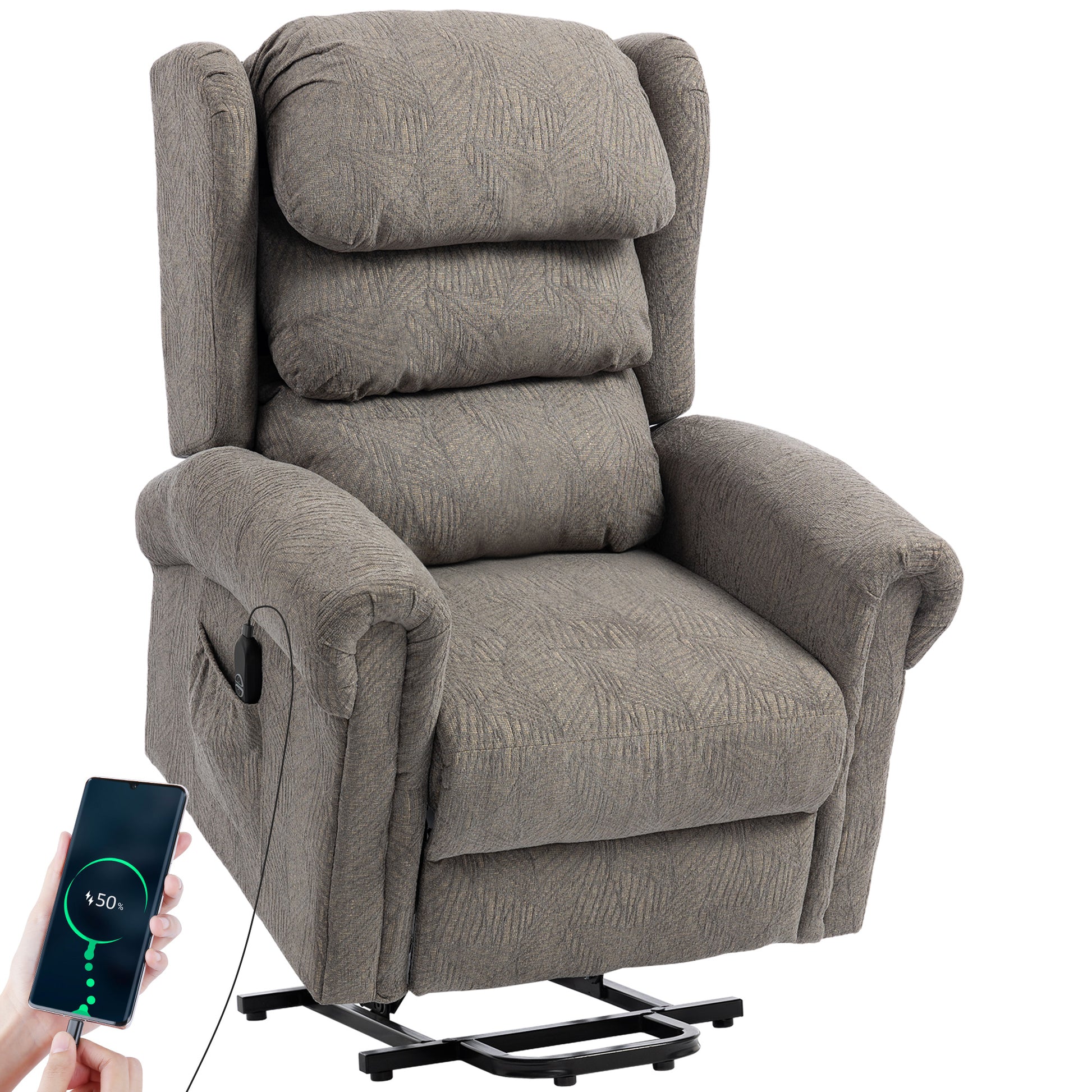 Power Lift Recliner Chair with Remote Control for Elderly