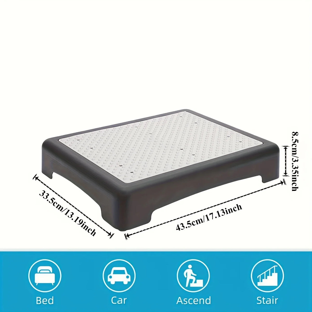 1Pc Mobility One Step Stool, Heavy Duty Indoor Outdoor Non-Slip Small Step Platform Assistive Device for Adult Elderly