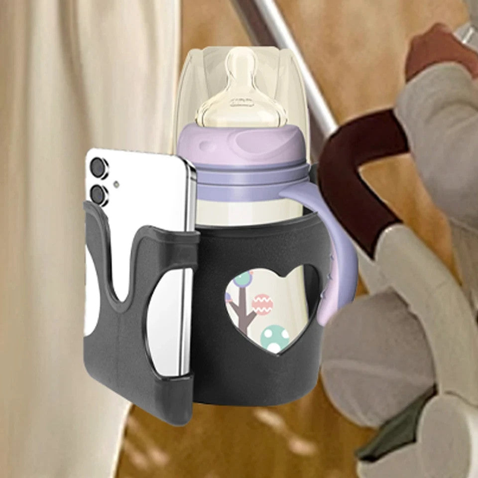 Universal Cup and Bottle Holder for Wheelchairs, Strollers, Walkers, Bicycles, and Scooters