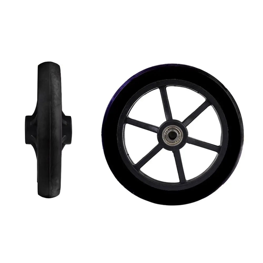 Heavy-Duty Flexible Solid Tire Replacement Wheels for Wheelchairs - Available in 6, 7, and 8 Inches