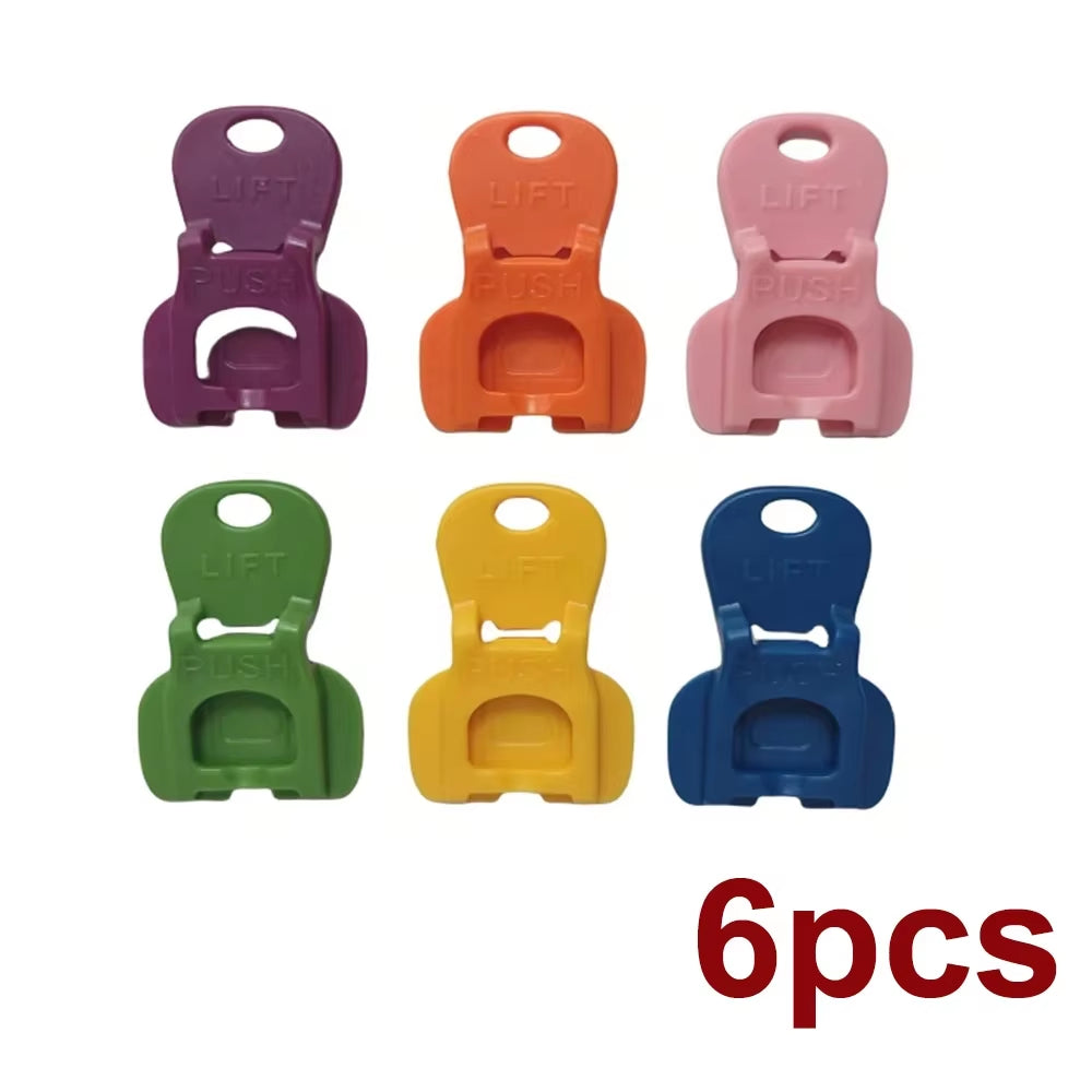 6/12/18Pcs Color Beverage Can Opener with Protective Cover Plastic Tab Can Openers Reusable Easy Can Opener Kitchen Tool