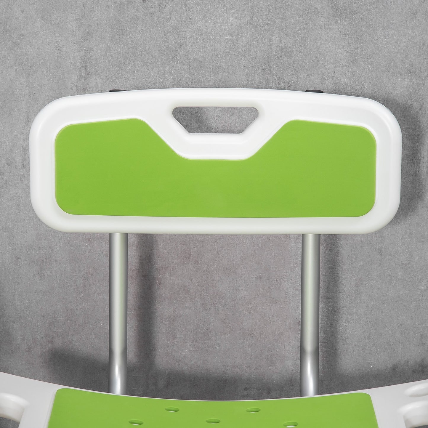 HOMCOM Shower Stool for Elderly Disabled Adjustable Shower Stool Green