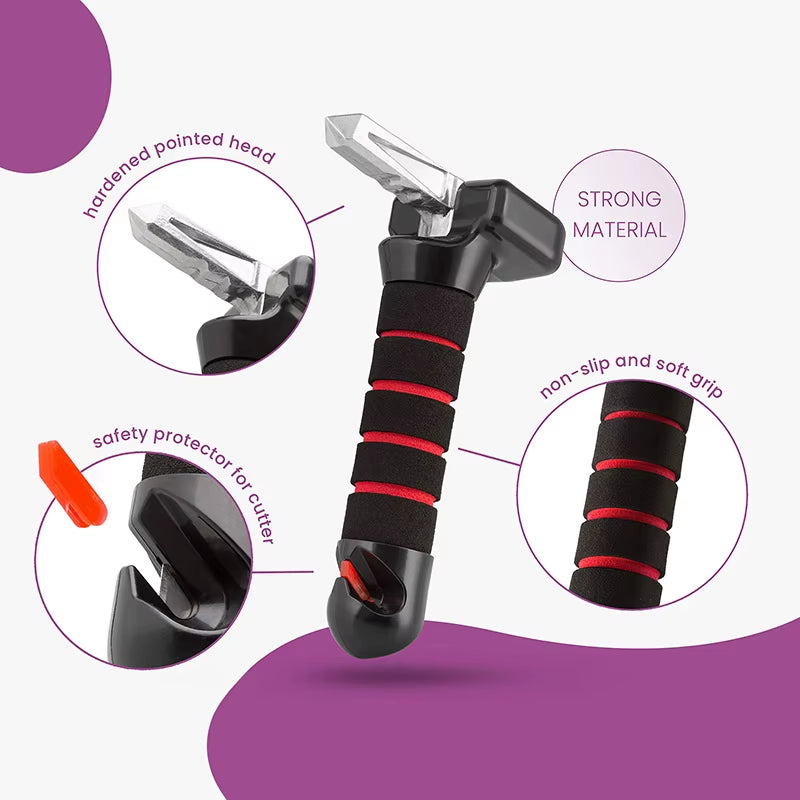 Portable Car Door Assist Handles for Elderly People Multifunctional Seat Belt Cutter Elderly Specific Window Breaker