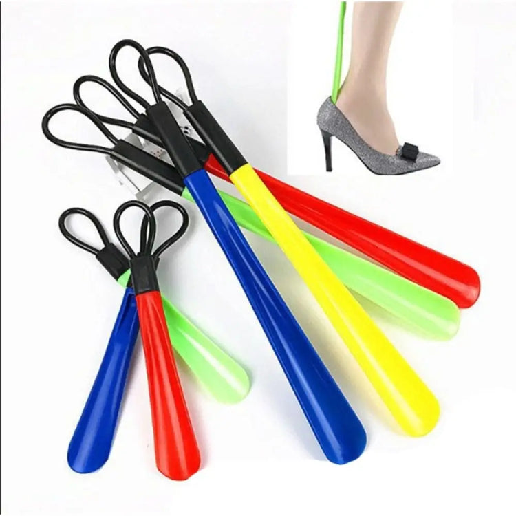 Mobility Aid Long Handled Shoe Horn Colorful 49.5Cm Shoehorn Plastic Shoe Remover Pregnant Elderly