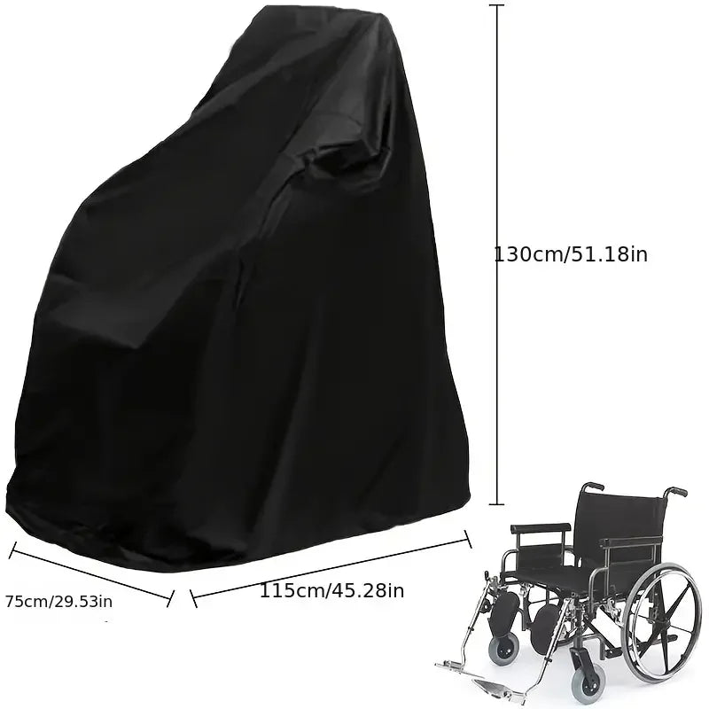1Pcs 210D Durable Heavy-Duty Electric Wheelchair Cover - All-Weather Protection, UV Shield, Windproof, Snowproof