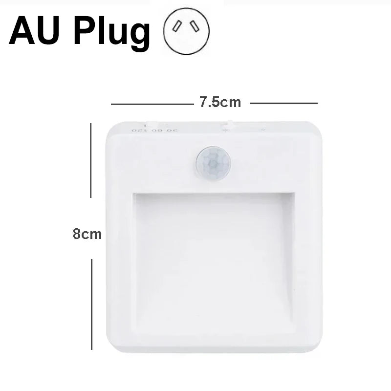 EU US UK AU Plug LED Motion Sensor Night Lights Living Room Auto Dusk Dawn Wireless Warm White Cabinet Lamp Decor Lighting