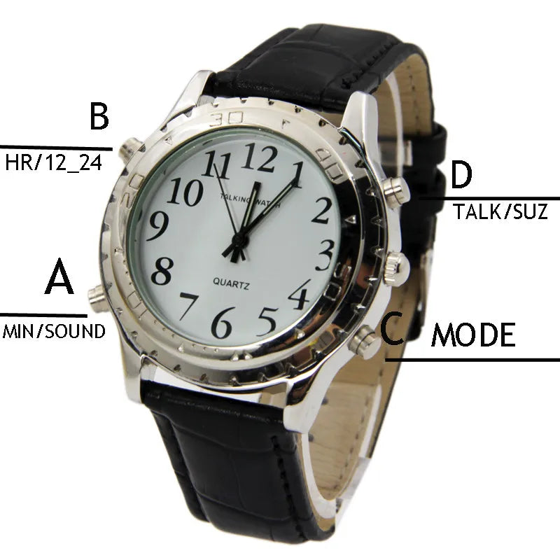 English Talking Clock for Blind or Visually Impaired Watch Yourself